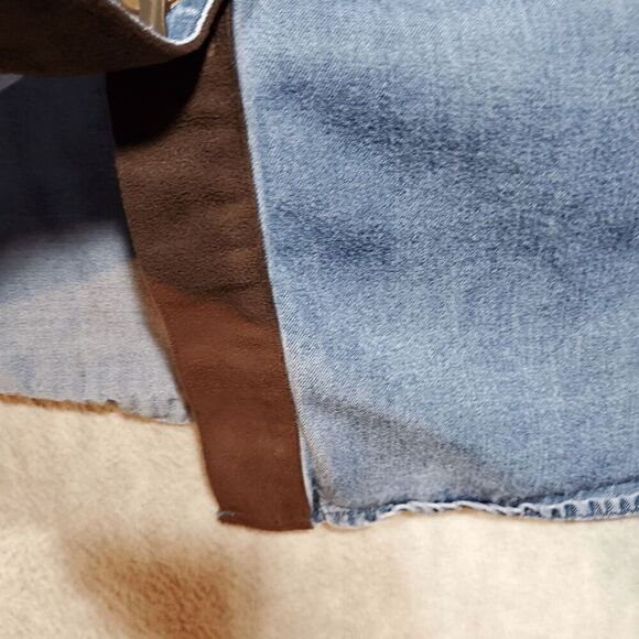 Soft Surroundings Shirt Womens Blue Denim Tencel Metal Closure Chambray Collared - Picture 6 of 10